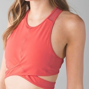 NWT Lululemon Wanderlust Yoga Haven Bra Cape Red